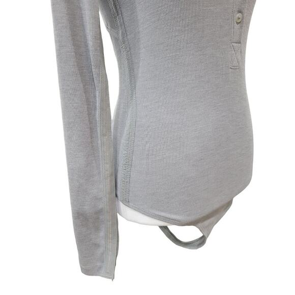 Nike Women's Dri Fit Yoga Luxe Infinalon Open Back Thong‎ Bodysuit Size XS Grey - Picture 8 of 15